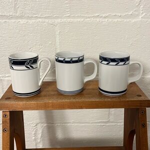 Dansk 3 mugs 2 Concerto Allegro Blue Mugs 1 Bistro mix lot of three